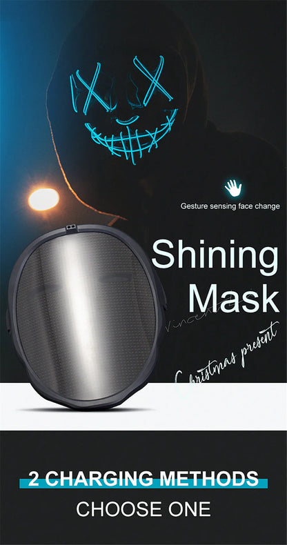 Bluetooth RGB Light Up LED Animation Mask