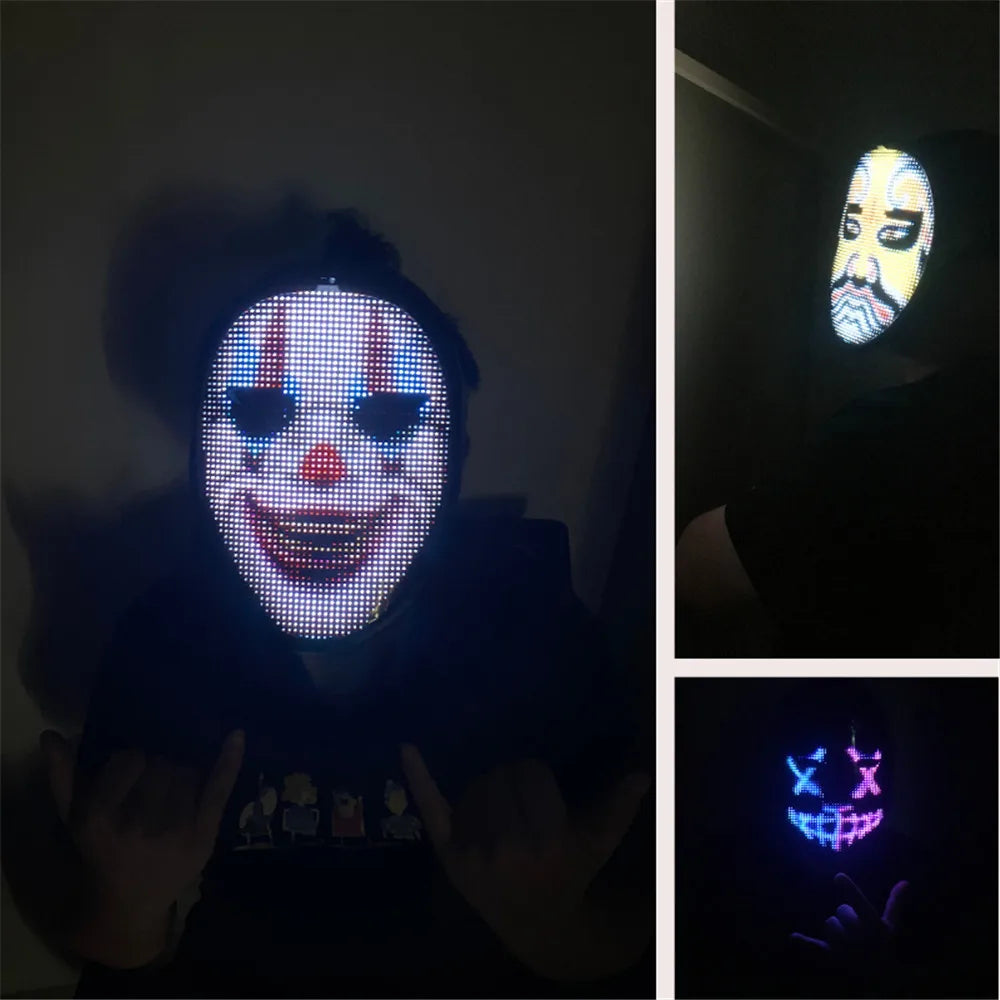 Bluetooth RGB Light Up LED Animation Mask