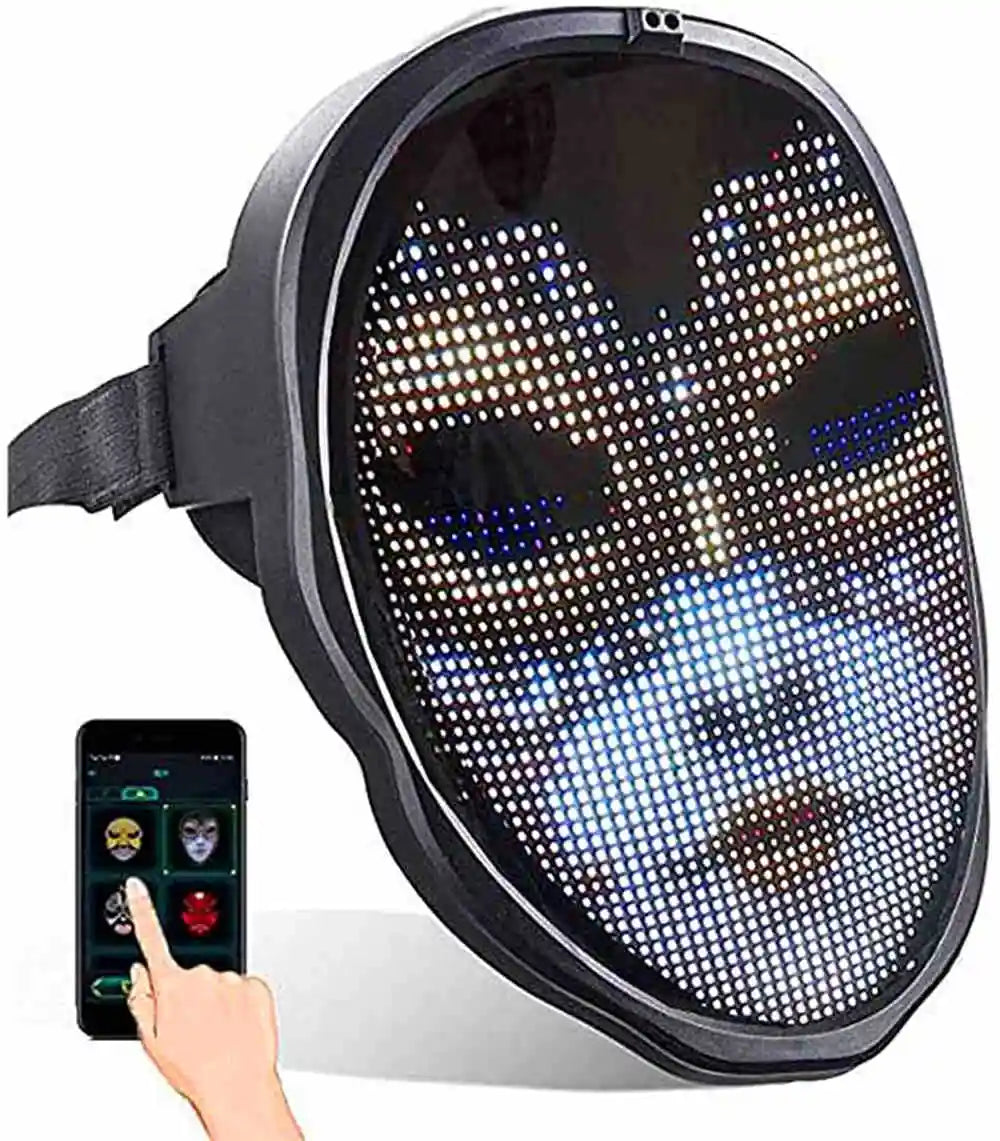 Bluetooth RGB Light Up LED Animation Mask