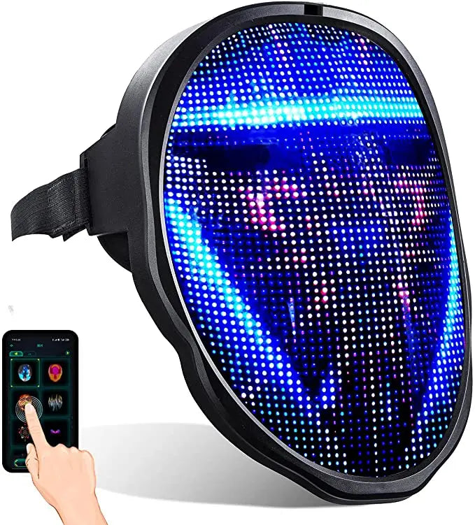 Bluetooth RGB Light Up LED Animation Mask