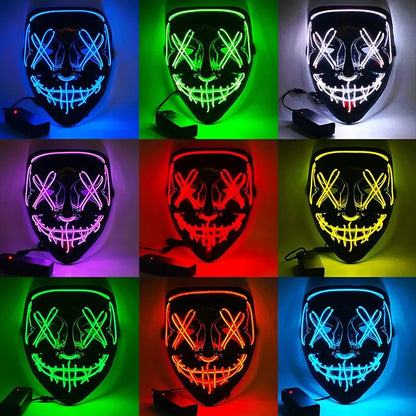 Halloween Neon Led Mask Glow in the Dark