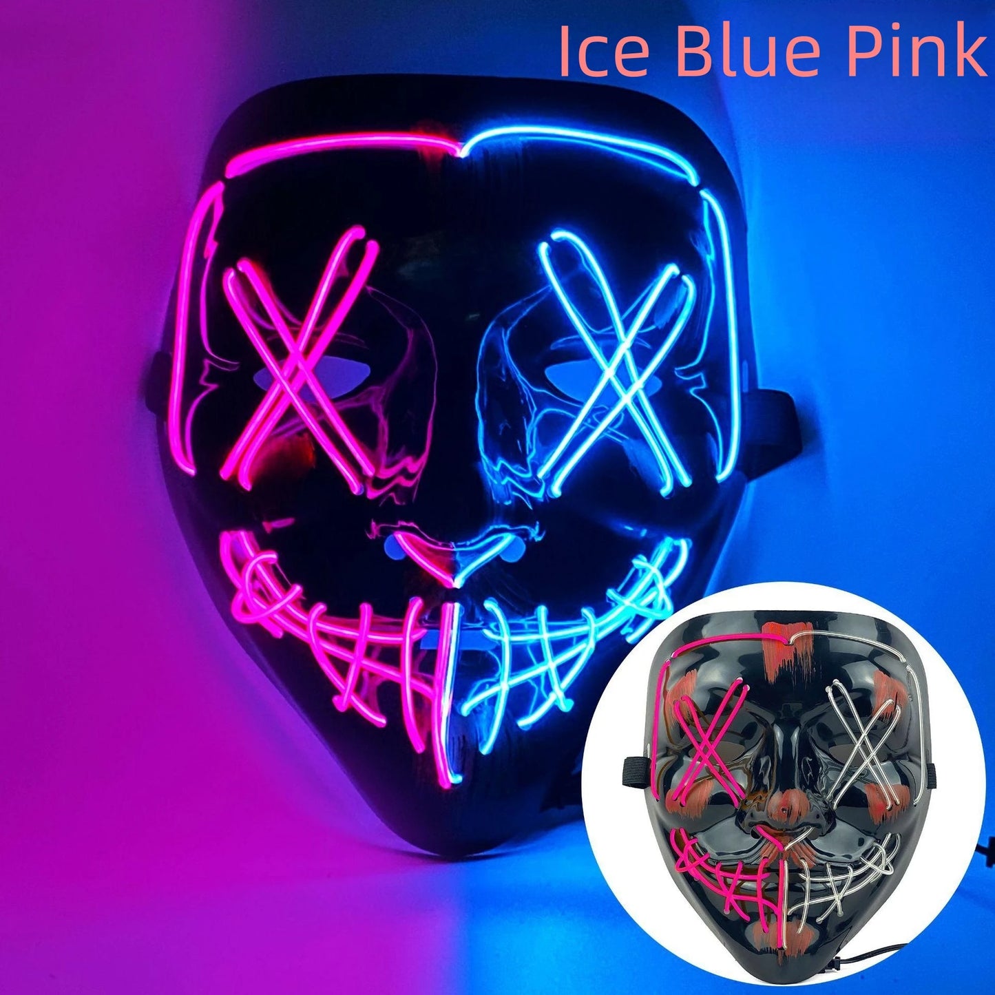 Halloween Neon Led Mask Glow in the Dark