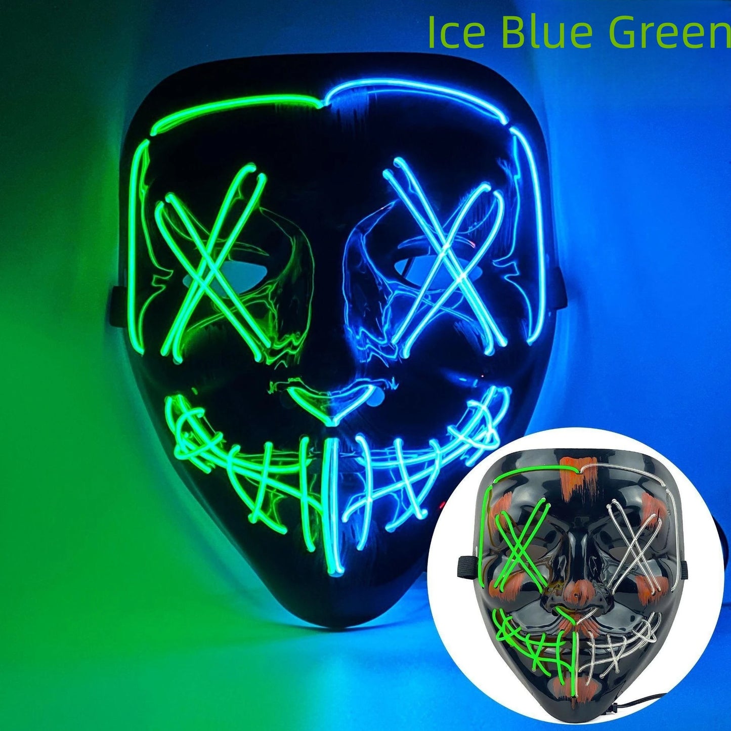 Halloween Neon Led Mask Glow in the Dark