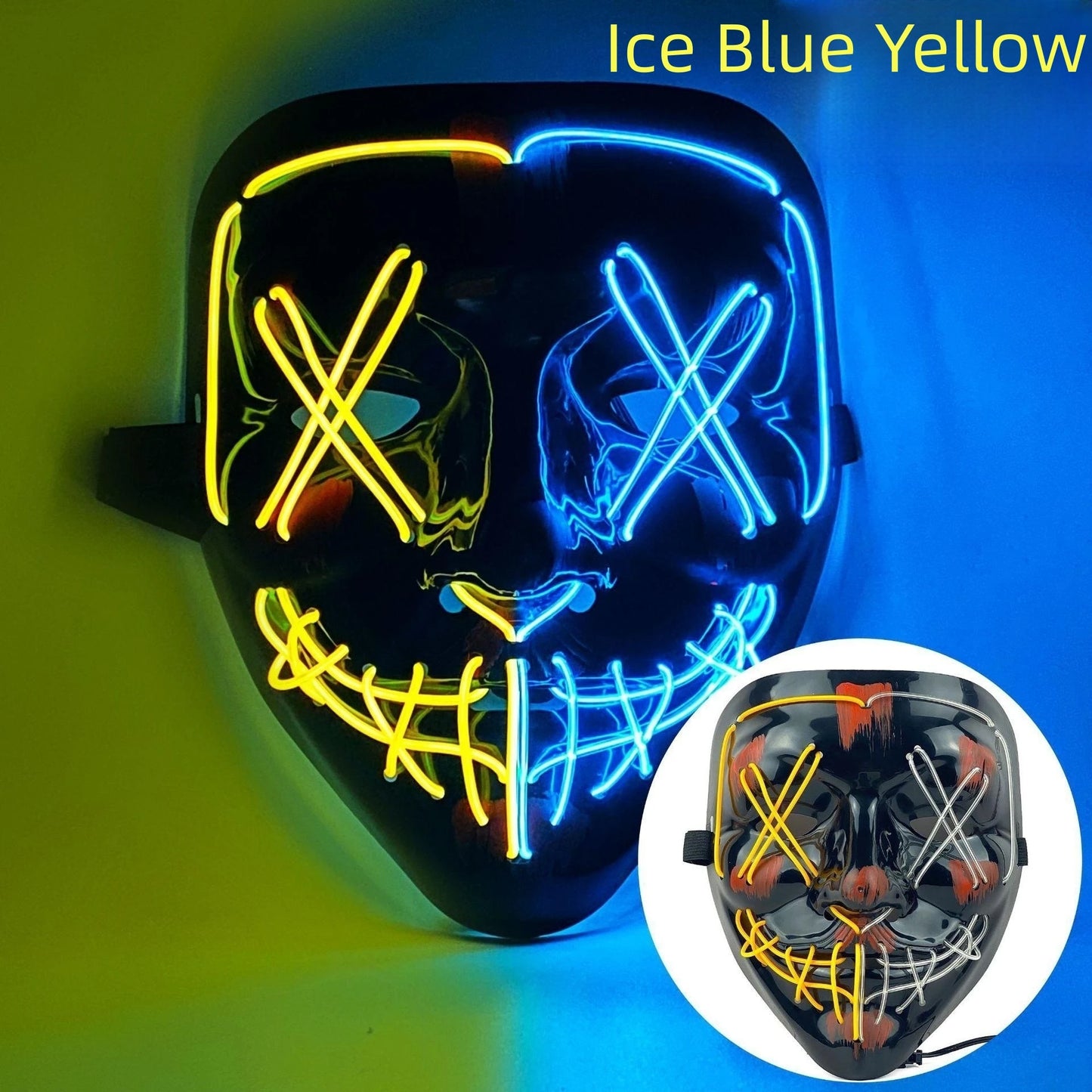 Halloween Neon Led Mask Glow in the Dark