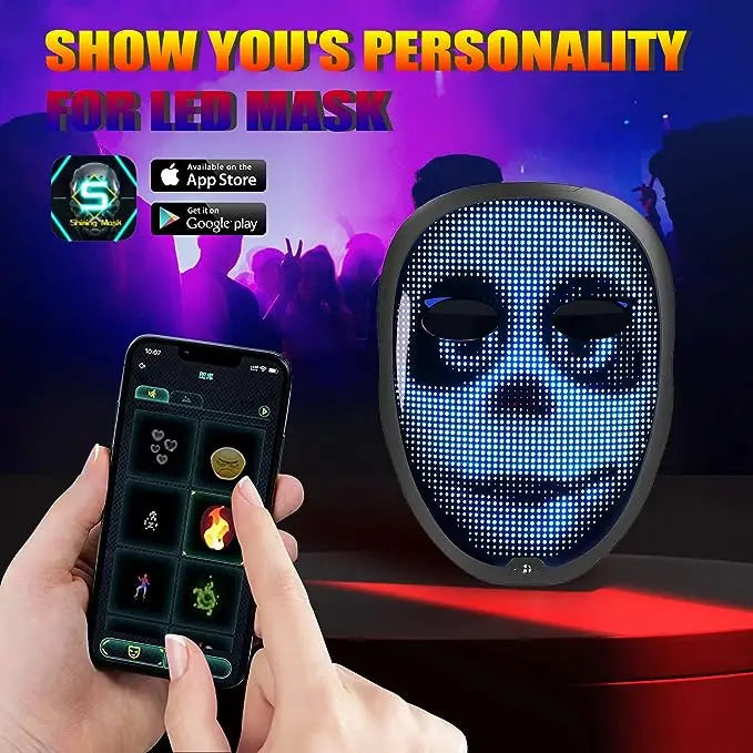 Bluetooth RGB Light Up LED Animation Mask