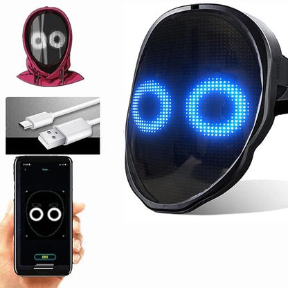 Bluetooth RGB Light Up LED Animation Mask