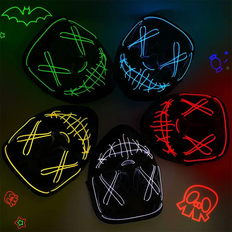 Halloween Neon Led Mask Glow in the Dark