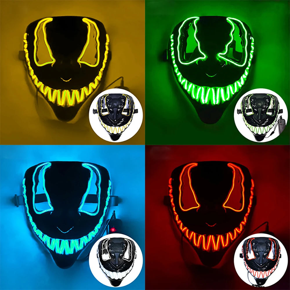 LED Venom Inspired Halloween Mask