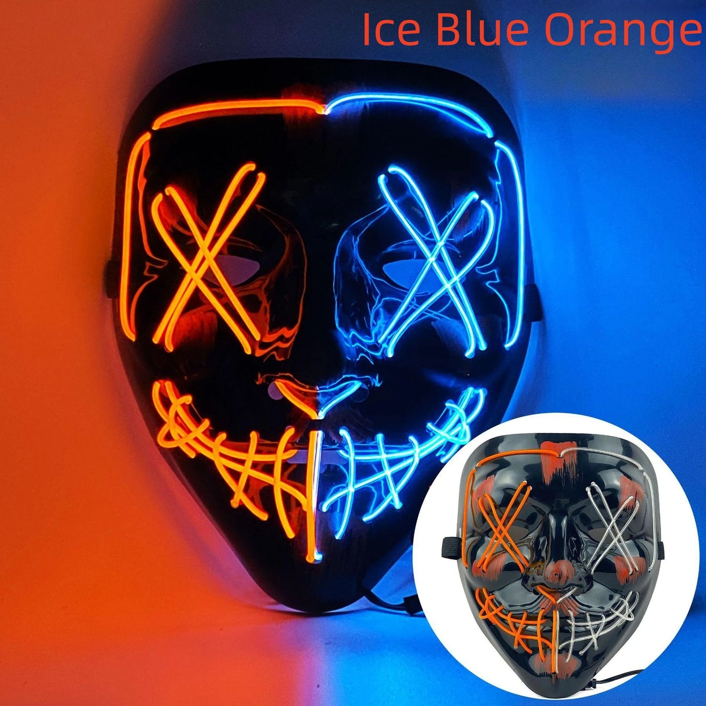 Halloween Neon Led Mask Glow in the Dark